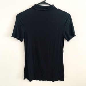 Tight black high neck short sleeve